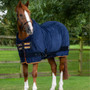 Premier Equine Continental Buster Fleece Cooler Rug in Navy - Lifestyle