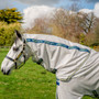 Horseware Amigo Bug Fly Rug - Lunar Rock/Navy & Lime - Neck