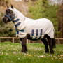 Horseware Amigo Petite Ripstop Hoody Fly Rug - Chalk/Navy & Rose - Rugs
