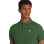 Barbour Mens Sports Polo in Racing Green - Lifestyle Front