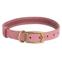 Barbour Leather Dog Collar in Pink - Front