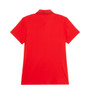 Tommy Hilfiger Ladies Harlem Short Sleeve Logo Polo Shirt in Fierce Red - Back