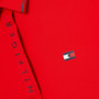 Tommy Hilfiger Ladies Harlem Short Sleeve Logo Polo Shirt in Fierce Red - Chest Detail