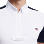 Tommy Hilfiger Mens Rochester Short Sleeve Show Shirt in White/Navy - Chest Details