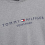 Tommy Hilfiger Mens Williamsburg Graphic Hoodie in Grey Melange - Chest Detail