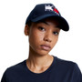 Tommy Hilfiger Montreal Water Repellent Flag Logo Cap in Desert Navy - Front Lifestyle