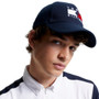 Tommy Hilfiger Montreal Water Repellent Flag Logo Cap in Desert Navy - Front Lifestyle