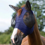 Premier Equine Comfort Tech Lycra Fly Mask in Navy - Lifestyle