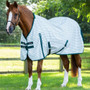 Premier Equine Cotton Stable Sheet in Green Check - Lifestyle