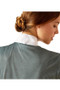 Ariat Ladies Aptos Short Sleeve Show Shirt in North Atlantic Bit Emboss - collar detail