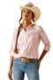 Ariat Ladies VentTEK Long Sleeve Shirt in Pink Boa - Front