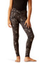 Ariat Youth EOS Etch Half Grip Tights in Exploded Black Floral - Front