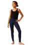 Ariat Youth EOS 2.0 Full Seat Tights in Navy - Front