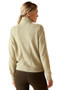 Ariat Ladies Friday Cotton Half Zip Sweatshirt in Heather Laurel Green - Back