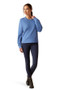 Ariat Ladies Memento Sweatshirt in Dutch Blue - Front