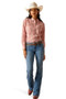 Ariat Ladies Nazca Snap Long Sleeve Shirt in Nazca Plaid - Front