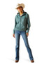 Ariat Ladies TEK Half Zip Hoodie in North Atlantic - Front