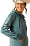 Ariat Ladies TEK Half Zip Hoodie in North Atlantic - Side