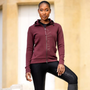 LeMieux Ladies Elite Zip Through Hoodie - Burgundy