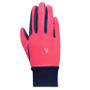 Hy Equestrian Childrens Winter Two Tone Riding Gloves in Navy/Raspberry - Front
