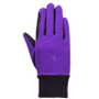 Hy Equestrian Childrens Winter Two Tone Riding Gloves in Black/Purple - Front