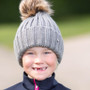 Hy Equestrian Childrens Valloire Hat in Grey - lifestyle
