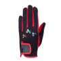 Little Knight Childrens Tractor Collection Gloves in grey/red - front