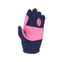 Little Rider Childrens I Love My Pony Collection Fleece Gloves in Navy/Pink - Palm