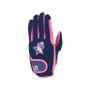 Little Rider Childrens I Love My Pony Collection Gloves in Navy/Pink - Front