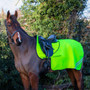 Hy Equestrian Reflector Quarter Mesh Exercise Sheet in Yellow - Lifestyle