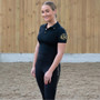 Supreme Products Active Show Rider Polo Shirt in Black - Front Lifestyle