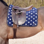 Supreme Products Dotty Fleece Saddle Pad in Navy