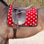 Supreme Products Dotty Fleece Saddle Pad in Red