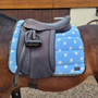 Supreme Products Dotty Fleece Saddle Pad in Blue