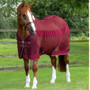 Premier Equine Arisca Scrim Cooler Rug in Burgundy - Front Lifestyle