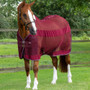 Premier Equine Arisca Scrim Cooler Rug in Burgundy - Front Lifestyle