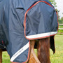 Premier Equine Buster Turnout Rug with Classic Neck Cover 150g in Navy - Tail Flap