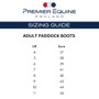 Premier Equine Boots Size Guide