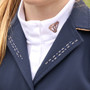 Hy Equestrian Childrens Cadiz Mizs Show Jacket in Navy/Rose Gold - Front Detail