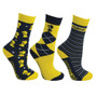 Little Knight Childrens Lancelot Socks in Navy/Yellow