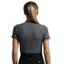 Premier Equine Ladies Allegra Short Sleeve Riding Top - Anthracite Grey - Back