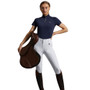 Premier Equine Ladies Aura Short Sleeve Riding Top -Navy - Lifestyle