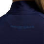 Premier Equine Ladies Aura Short Sleeve Riding Top - Navy - Branding