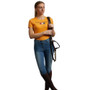 Premier Equine Ladies Chiaro Cotton Riding T-shirt - Orange - Lifestyle