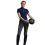 Premier Equine Ladies Remisa Technical Short Sleeved Riding Top in Navy - Front