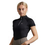 Premier Equine Ladies Remisa Technical Short Sleeved Riding Top in Black - Side/Front