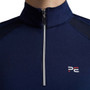 Premier Equine Ladies Remisa Technical Short Sleeved Riding Top in Navy - Zip Chest