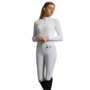 Premier Equine Ladies Rossini Lycra Show Shirt in White - Front Full Length