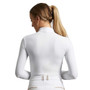 Premier Equine Ladies Rossini Lycra Show Shirt in White - Back