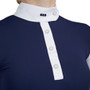 Premier Equine Ladies Rossini Lycra Show Shirt in Navy/White - Chest